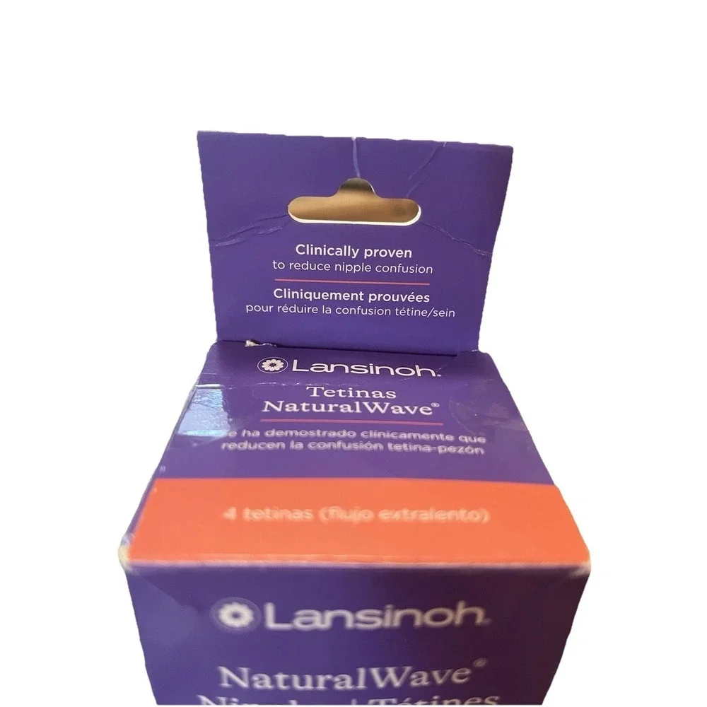 Lansinoh Natural Wave Extra Slow Flow Nipples~ 4 Pack XS
